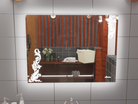 Зеркало для ванной с подсветкой Венеция 90х60 см